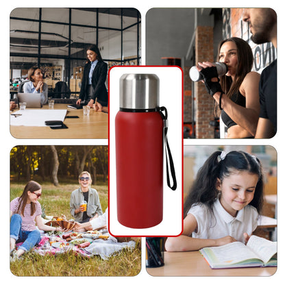 Stainless Steel Water Bottle, Fridge Water Bottle, Stainless Steel Water Bottle Leak Proof, Rust Proof, Cold & Hot Thermos steel Bottle| Leak Proof | Office Bottle | Gym | Home | Kitchen | Hiking | Trekking | Travel Bottle (Approx 600ML) - Discount Karo