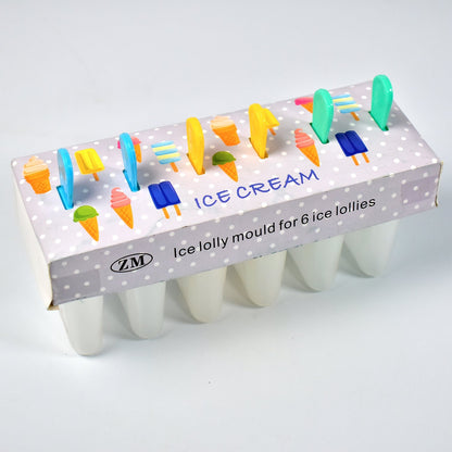 Ice Candy Maker Upgrade Popsicle Molds Sets 6 Ice Pop Makers Reusable Ice Lolly Cream Mold Home-Made Popsicles Mould with Stick - Discount Karo