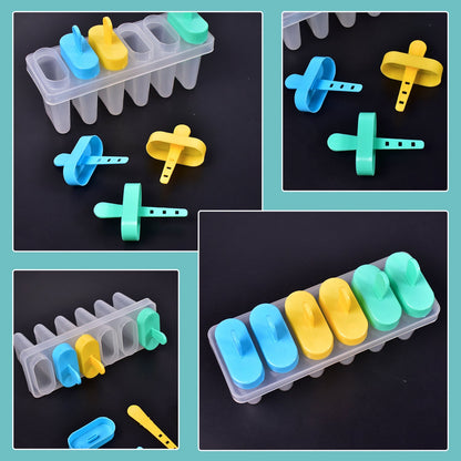 Ice Candy Maker Upgrade Popsicle Molds Sets 6 Ice Pop Makers Reusable Ice Lolly Cream Mold Home-Made Popsicles Mould with Stick - Discount Karo