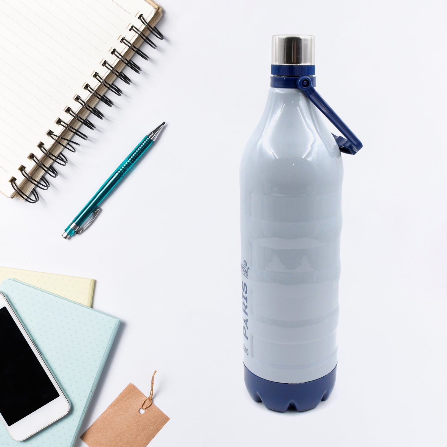 Insulated Water Bottle (2200ml): Leakproof, BPA-Free, Handle & Strap (Sports) - Discount Karo