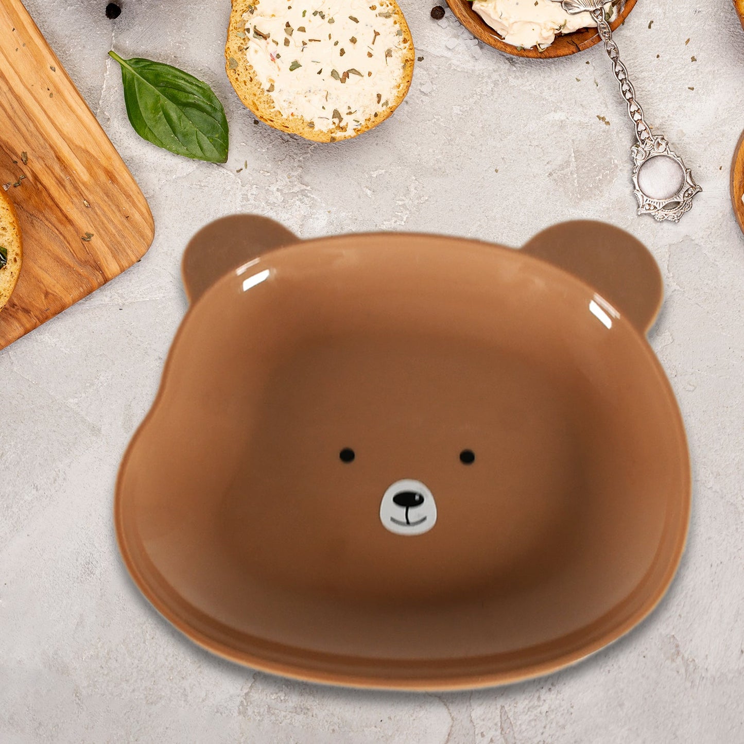 Durable Food Serving Plate, Bear Shaped Plate Cartoon Snack Plates For Serving Fruits & Desserts (1 Pc) - Discount Karo