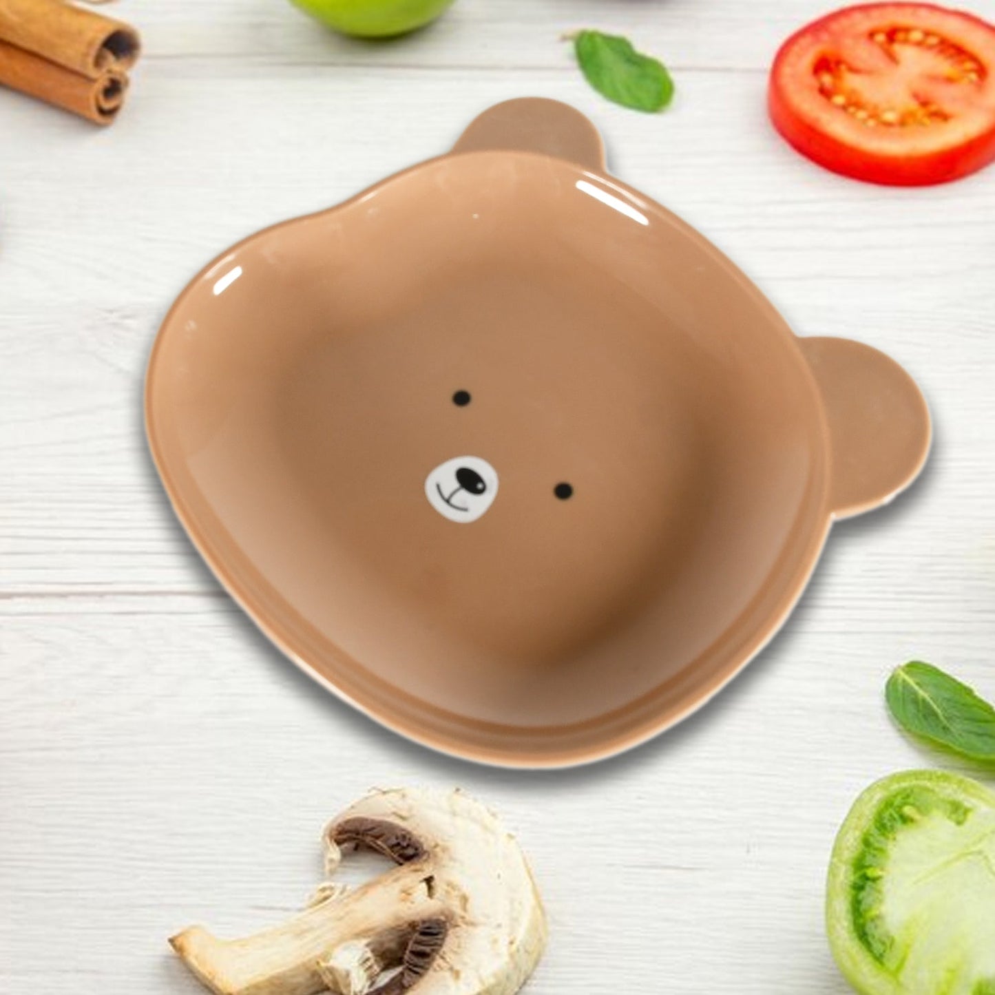 Durable Food Serving Plate, Bear Shaped Plate Cartoon Snack Plates For Serving Fruits & Desserts (1 Pc) - Discount Karo