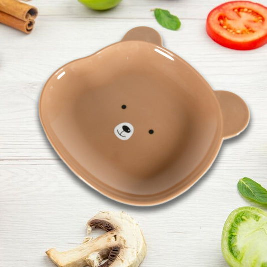 Durable Food Serving Plate, Bear Shaped Plate Cartoon Snack Plates For Serving Fruits & Desserts (1 Pc) - Discount Karo