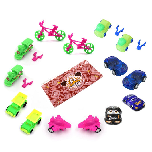 Toys for Kids Friction Powered Vehicle Toy for Baby Push & Go Toys Combo Set for Boys & Girls ( Pack of 15) - Discount Karo