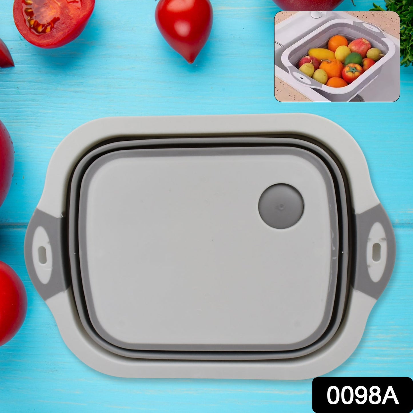 Collapsible Cutting Board with Dish Tub Basket - Discount Karo