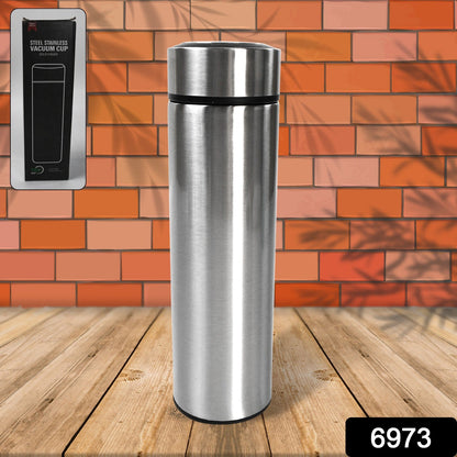 Double Stainless Steel Wall Smart Flask Vacuum Insulated Water Bottle | Perfect for Hot and Cold Drinks | for Campaign Travelling (450ml) - Discount Karo